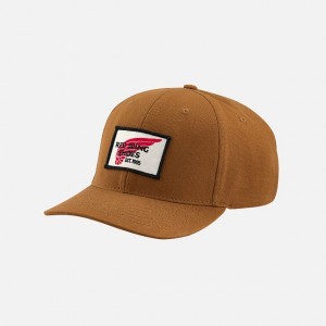 Red Wing Embroidered Logo Ball Hats | 512376-WZV